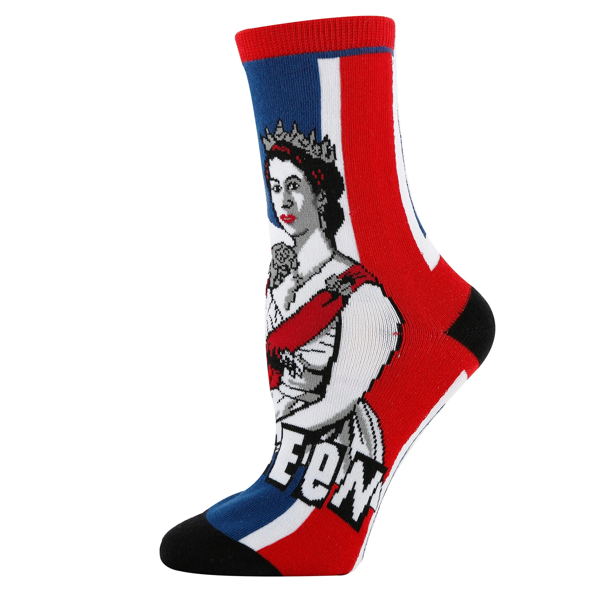 Queen E BLK Socks