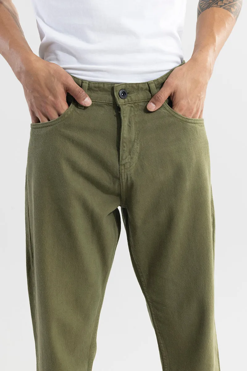 Riotous Olive Baggy Fit Jeans