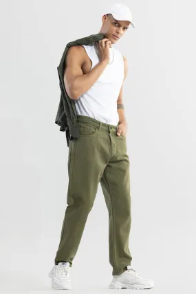 Riotous Olive Baggy Fit Jeans