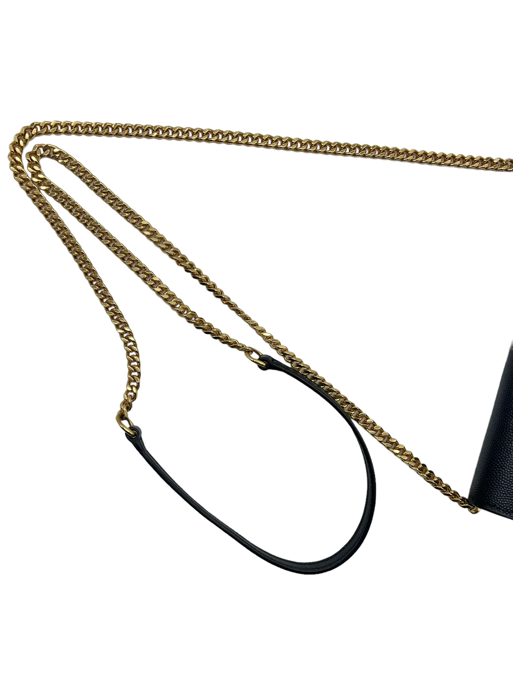 Saint Laurent YSL Black Leather Small Kate Chain Shoulder Bag