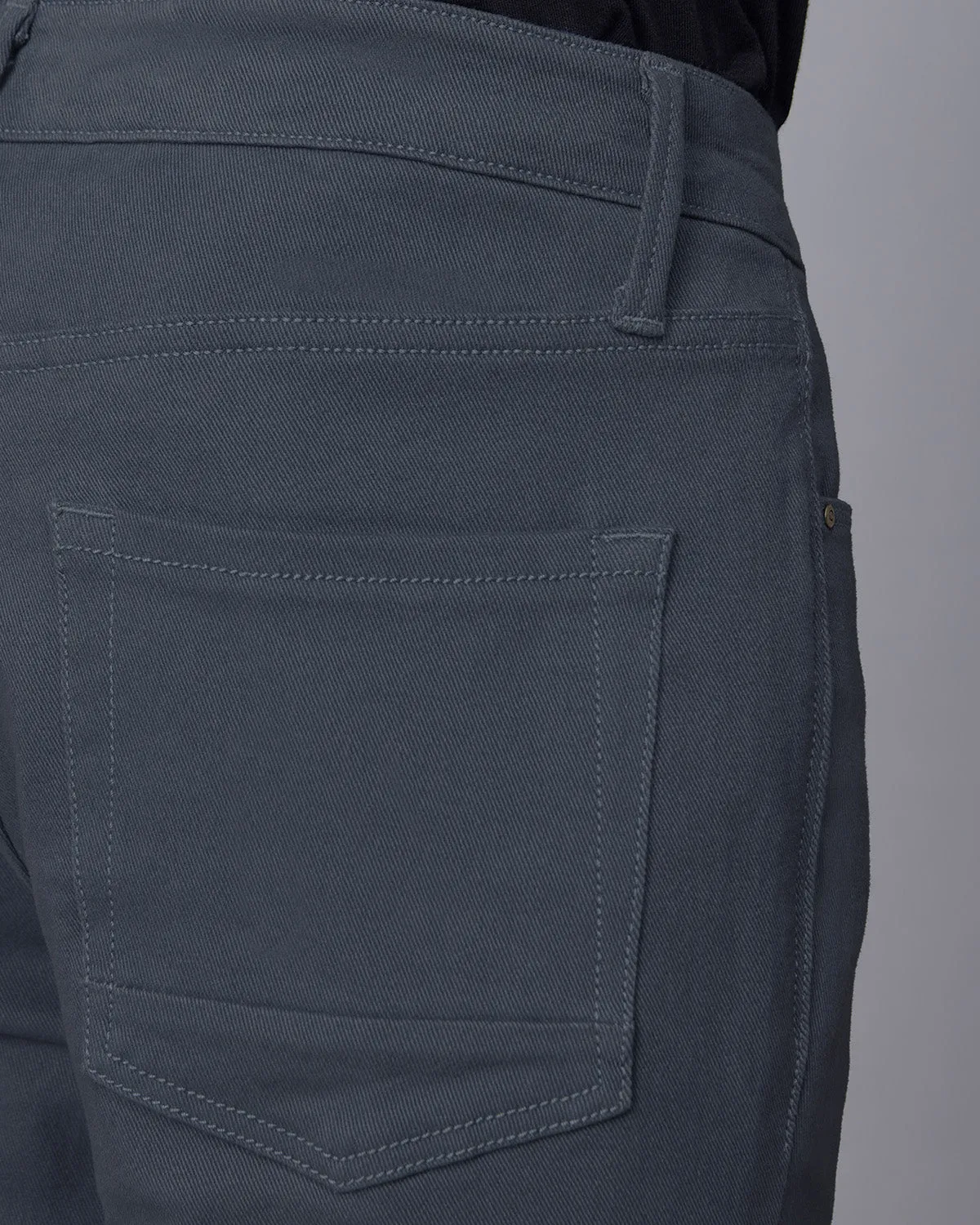 Smoked Twill Stretch Jeans - Dark Grey