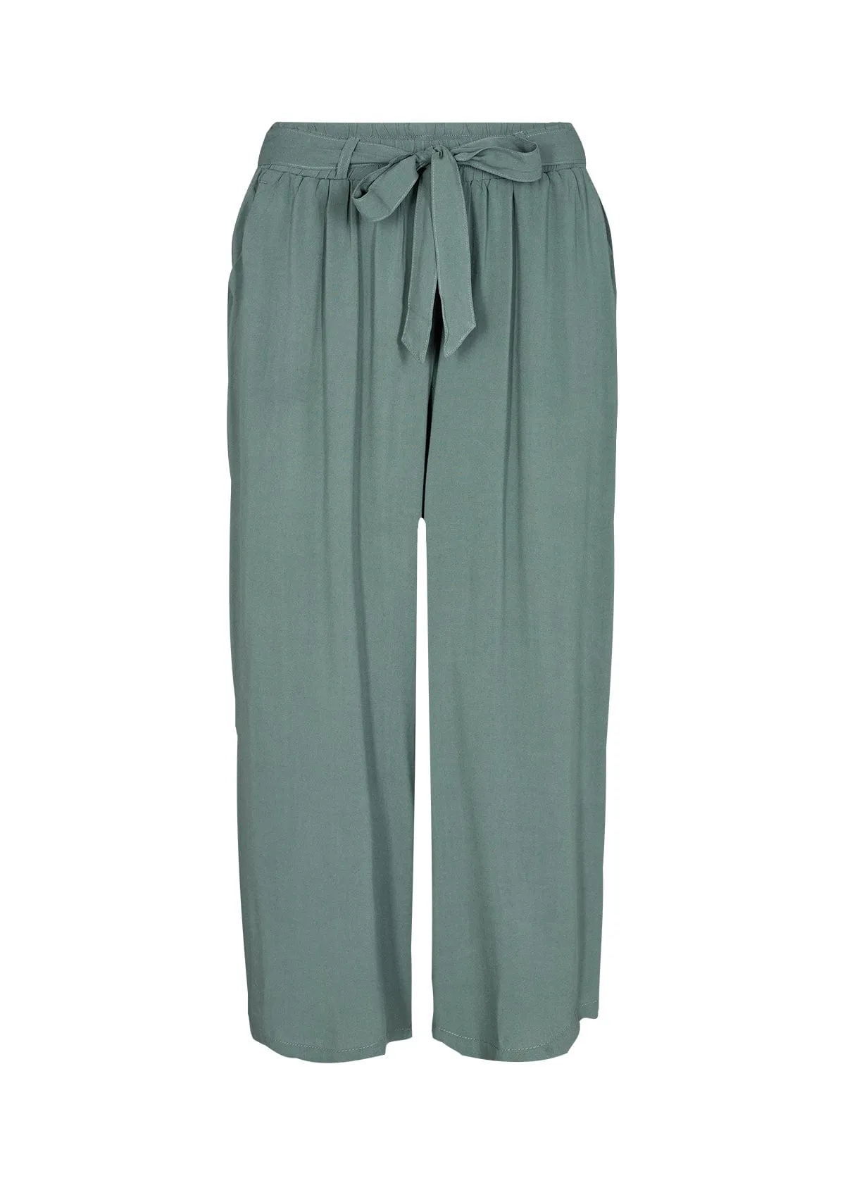 Soya Concept Cropped Trousers Shadow Green