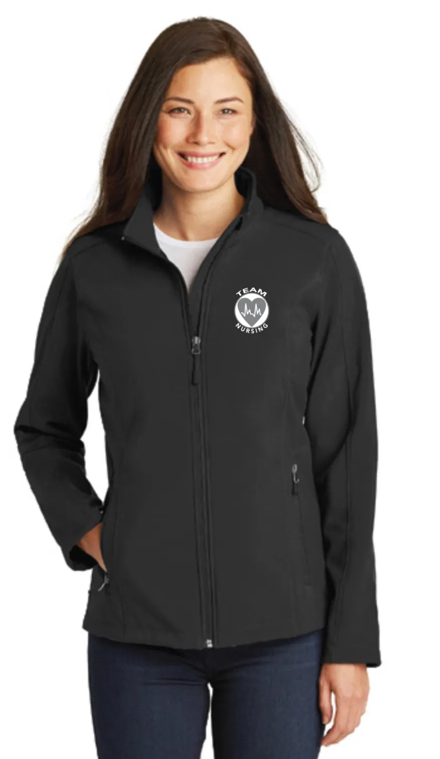 Team Nursing Soft Shell Jackets for LADIES~CUSTOMIZABLE WITH NAME & CREDENTIALS