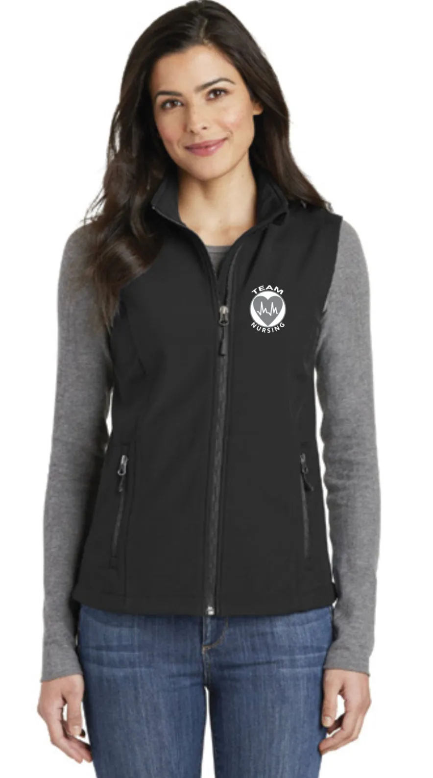 Team Nursing Soft Shell Jackets for LADIES~CUSTOMIZABLE WITH NAME & CREDENTIALS