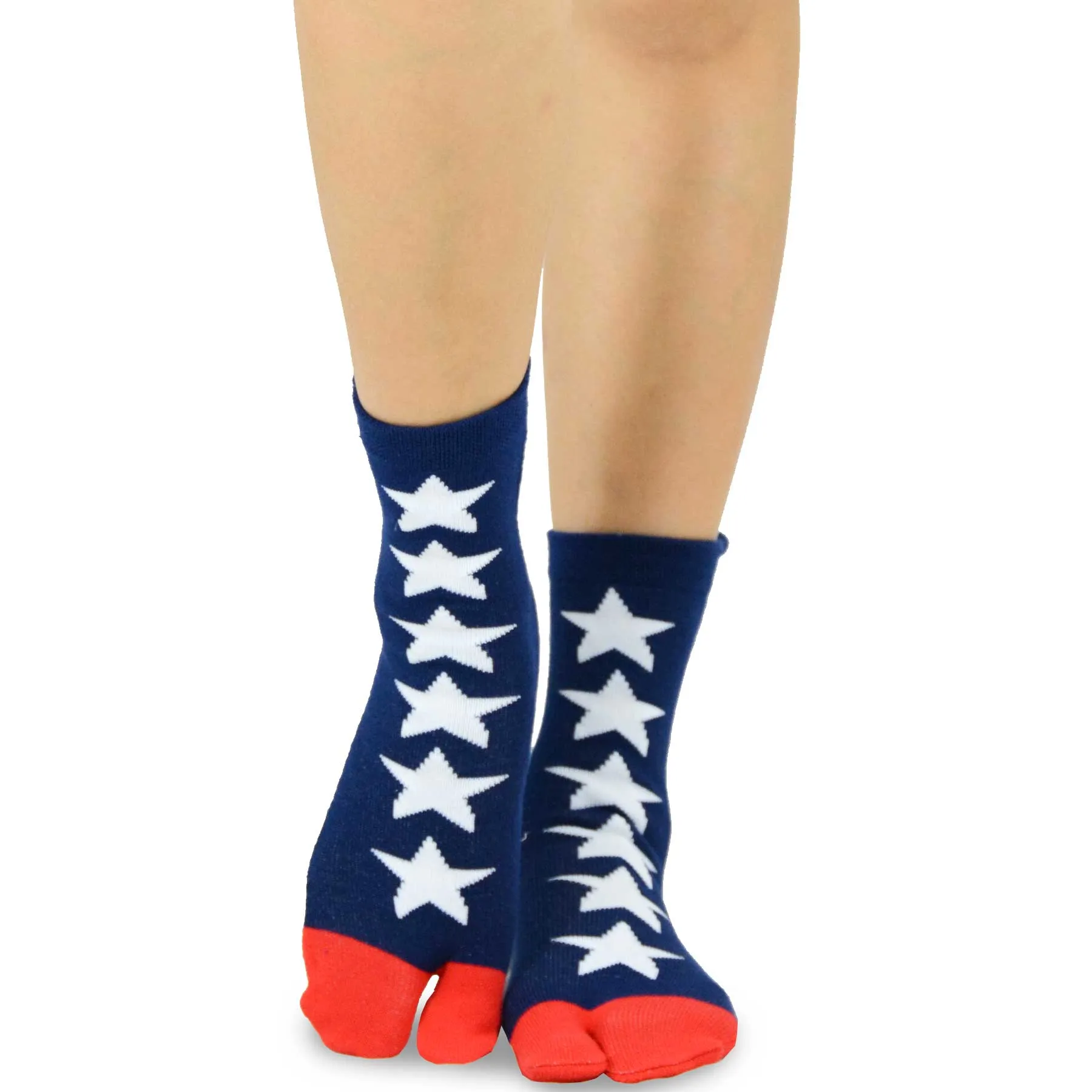 TeeHee Socks Unisex 4th of July Cotton Big Toe American Flag 3-Pack (11704)