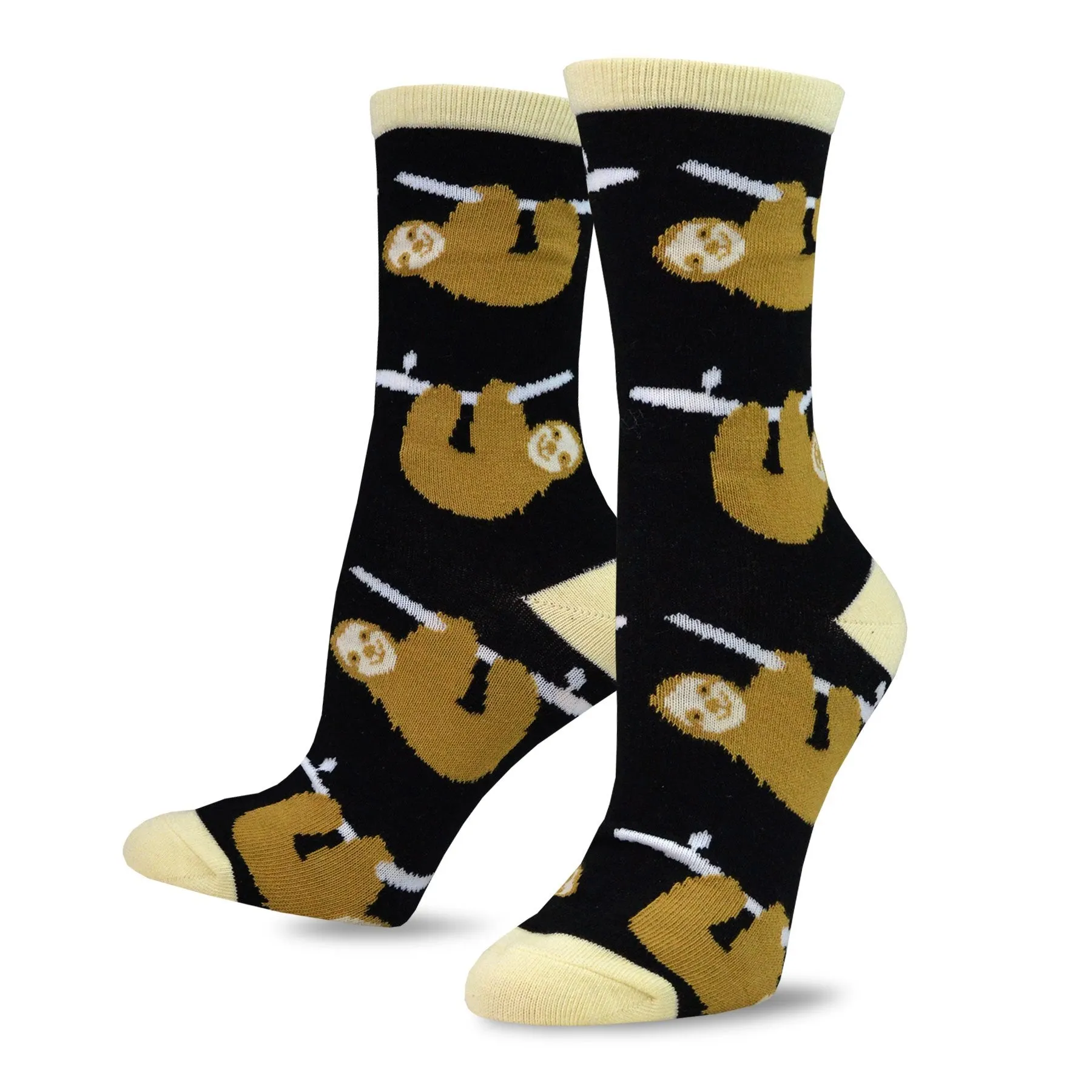 TeeHee Socks Women's Novelty Cotton Crew Sloth 5-Pack (12174)