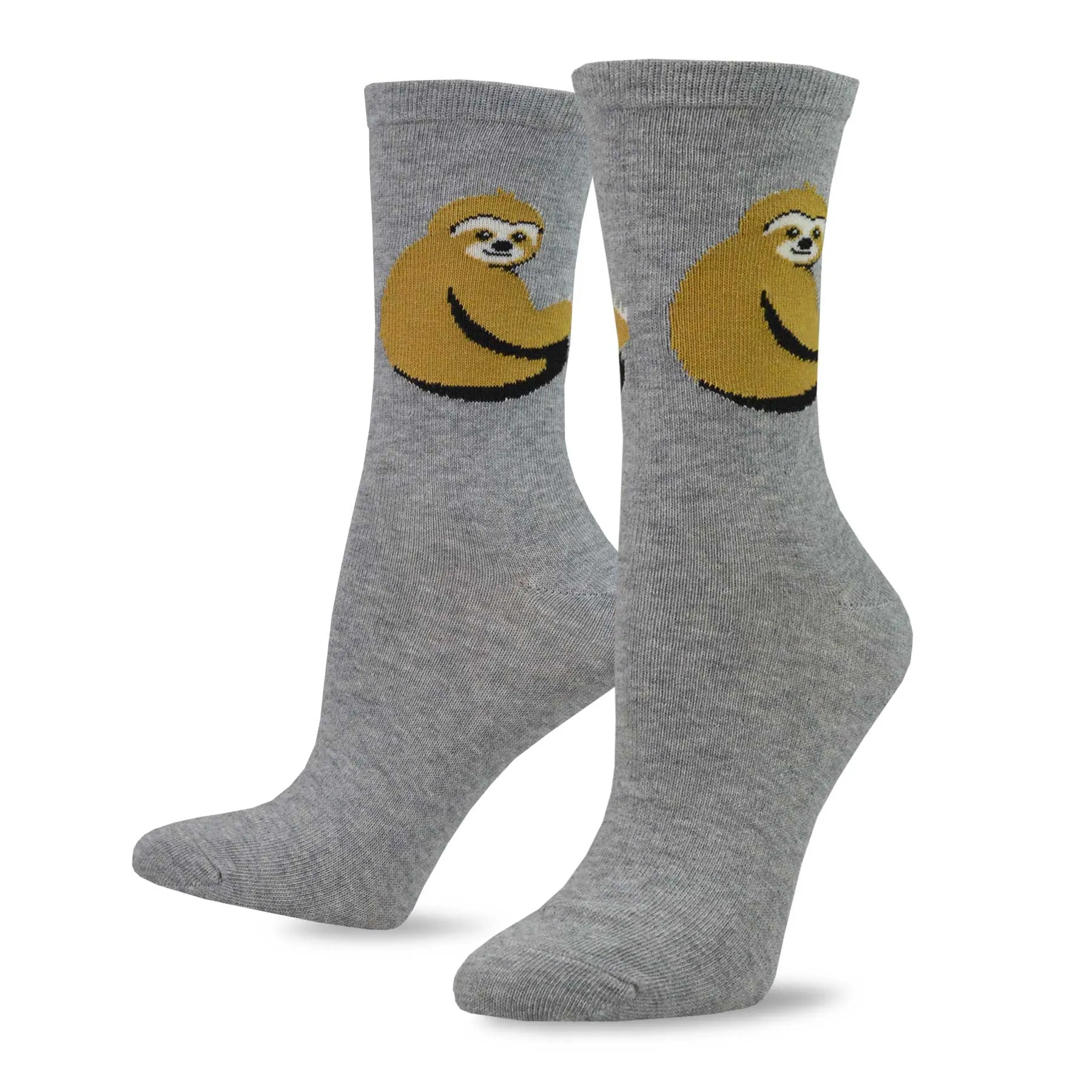 TeeHee Socks Women's Novelty Cotton Crew Sloth 5-Pack (12174)