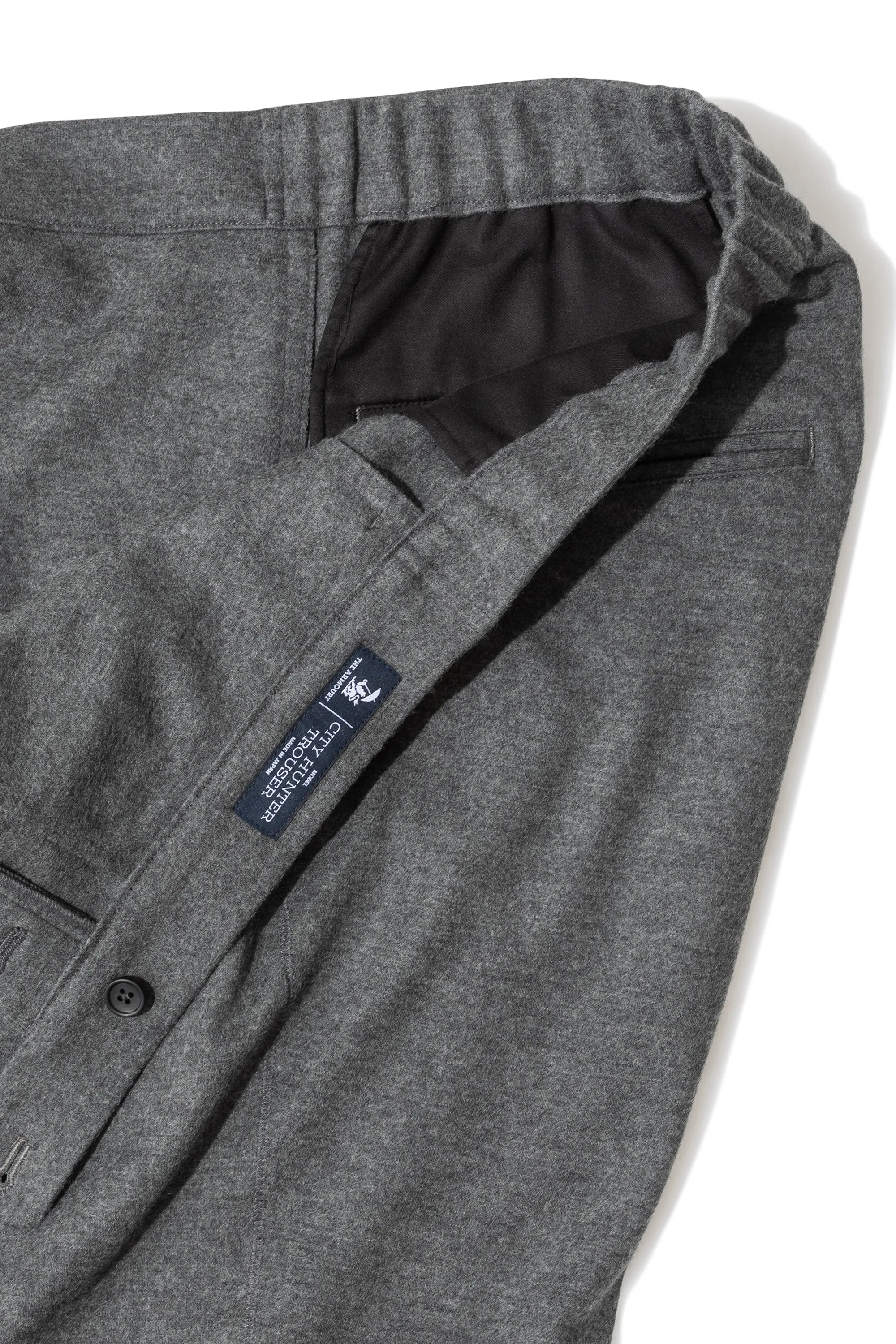 The Armoury Grey Wool City Hunter Trousers