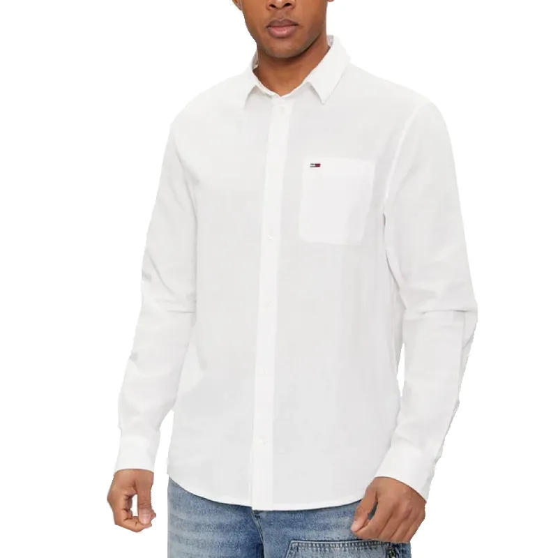 Tommy Jeans Linen Blend Shirt Uomo