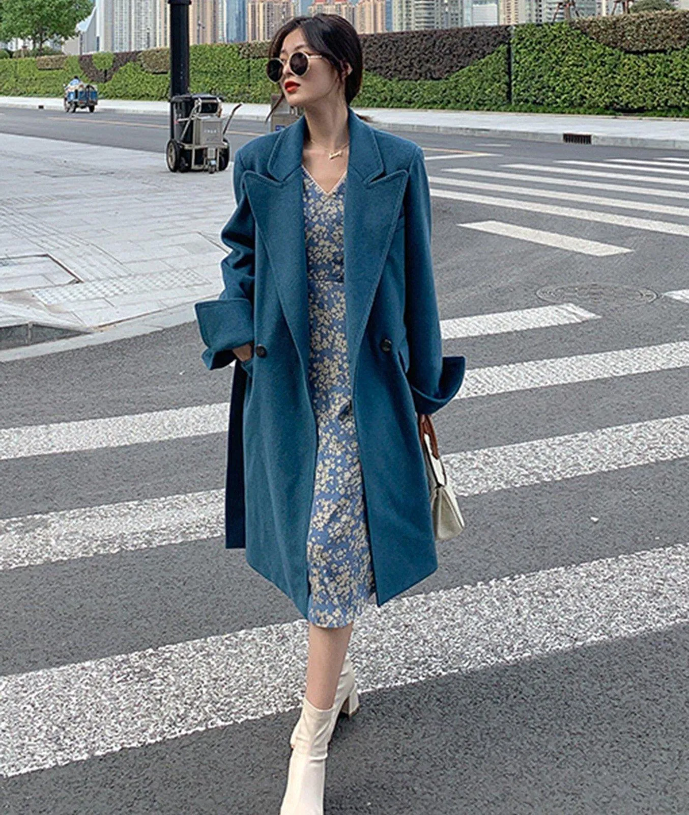 Women Long Wool Coat,Double Breasted Coat,Wool Overcoat,Winter Coat Women,Blue Wool Long Coat,Black Long Wool Coat,Wrap Wool Coat,Outerwear