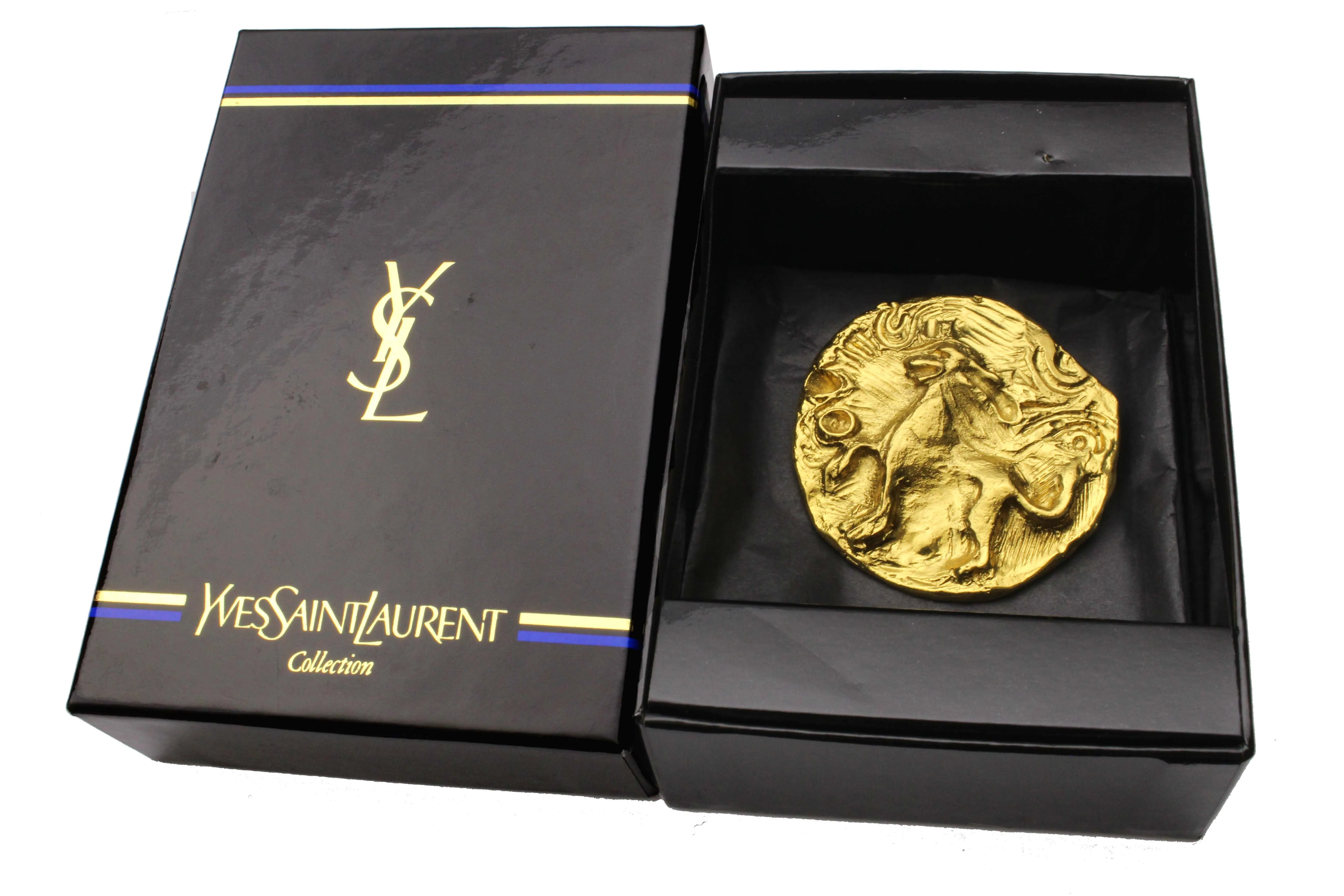 YVES SAINT LAURENT pendant brooch and earrings set