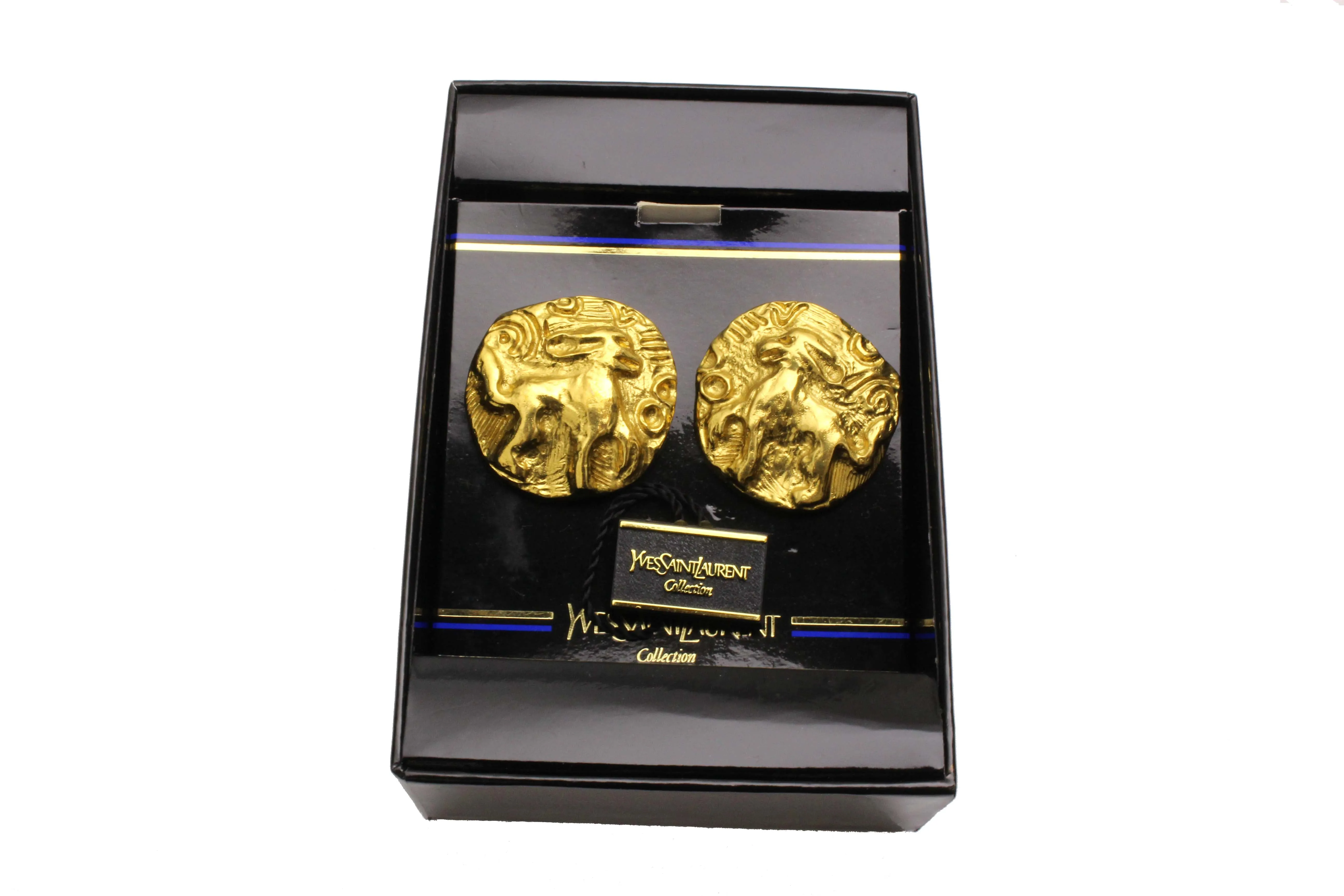 YVES SAINT LAURENT pendant brooch and earrings set