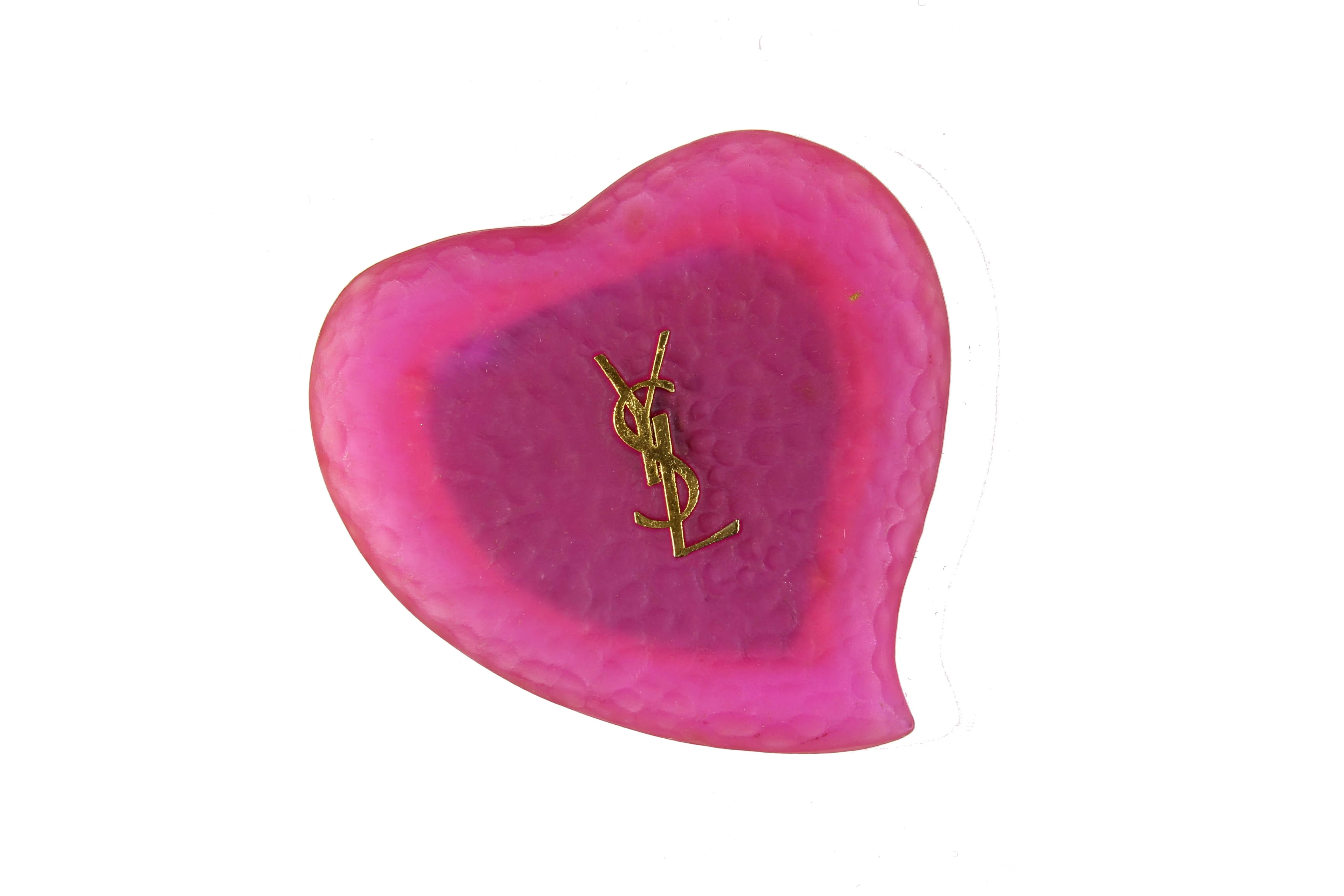 YVES SAINT LAURENT pink heart pocket mirror