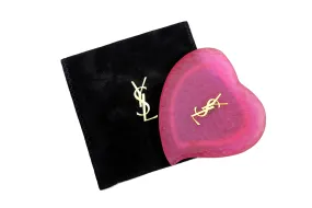 YVES SAINT LAURENT pink heart pocket mirror